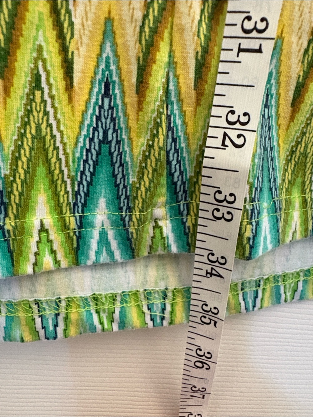 Indigo Multicolor Chevron Maxi Skirt in Green, Blue, Yellow - Picture 3 of 5